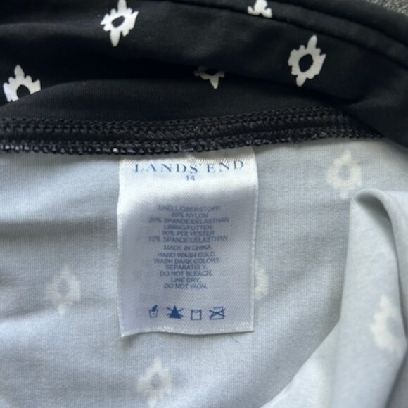 Lands End 2 Piece Swimsuit Women's Bandeau Tankini Top And Skirt Bottom Size 14 - Picture 6 of 7